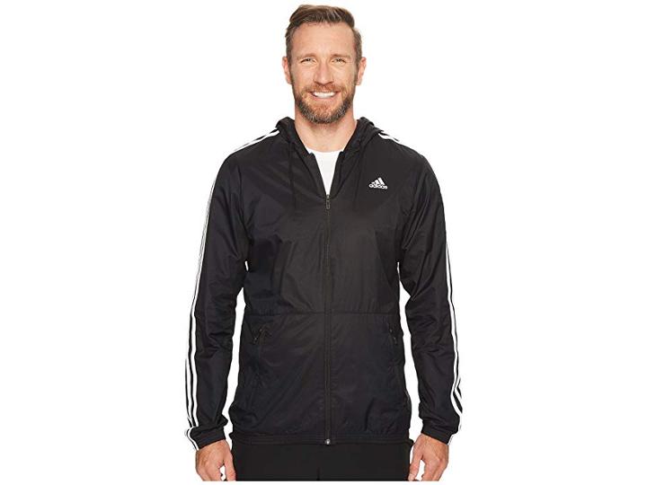 Adidas Big Tall Essentials Wind Jacket (black/white) Men's Coat