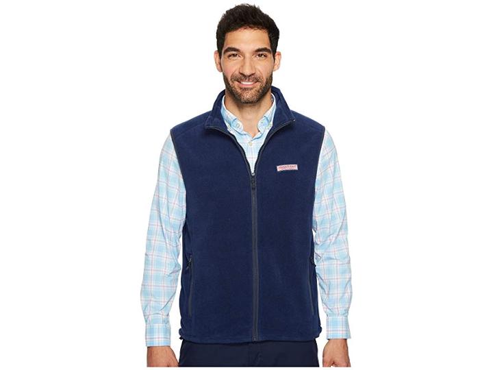Vineyard Vines Fleece Harbor Vest (midnight) Men's Vest