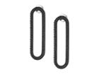 Michael Kors Iconic Pave Single Link Earrings (black) Earring