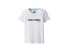 The North Face Kids Short Sleeve Graphic Tee (little Kids/big Kids) (tnf White/blue Wing Teal) Girl's Short Sleeve Pullover