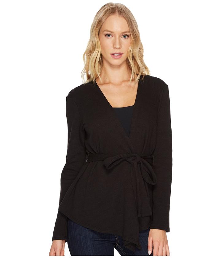 Lanston Layered Back Cardigan (black) Women's Sweater