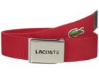 Lacoste 40mm Woven Strap Belt (red) Men's Belts