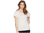 Vince Camuto Bubble Sleeve Melange Stripe Top (antique White) Women's Blouse