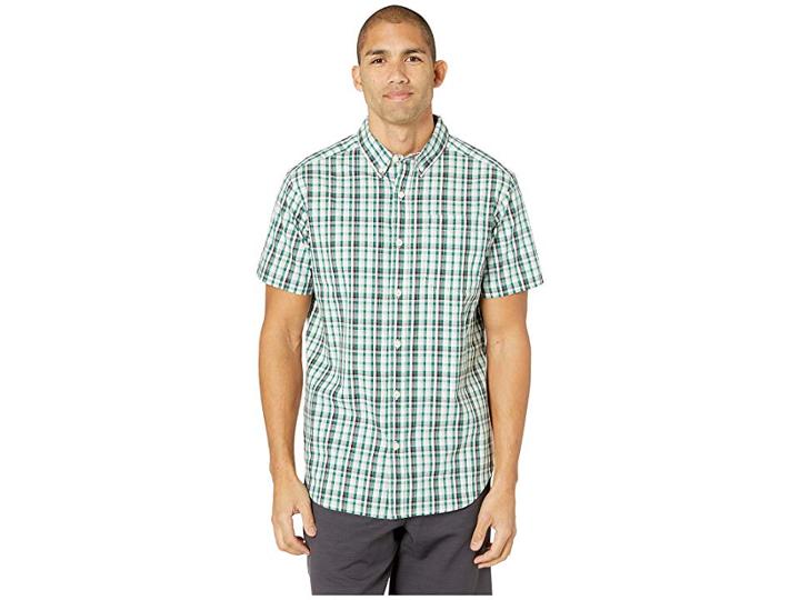 Columbia Rapid Riverstm Ii Short Sleeve Shirt (cool Green Multi Gingham) Men's Short Sleeve Button Up