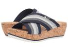 Anne Klein Felisha (navy Multi/light Fabric) Women's Wedge Shoes