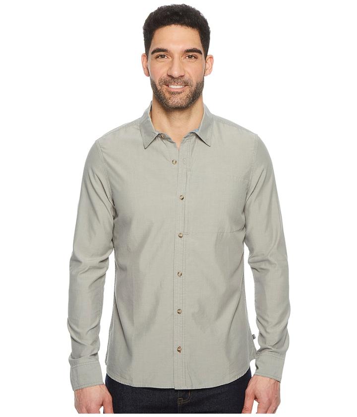 Toad&co Cutler Long Sleeve Slim Shirt (smoke) Men's Clothing