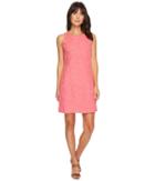 Tommy Bahama Monstera Mash Embroidered Shift Dress (classic Pink) Women's Dress