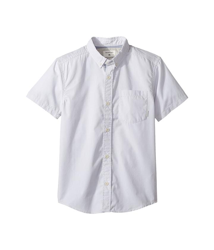 Quiksilver Kids Everyday Wilsden Short Sleeve Shirt (big Kids) (micro Chip) Boy's Short Sleeve Button Up