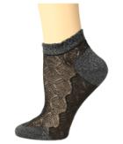 Falke Fishbone Sneaker Sock (black) Women's Crew Cut Socks Shoes