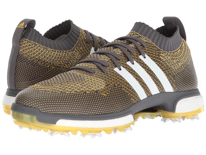 Adidas Golf Tour360 Knit (grey Five/footwear White/eqt Yellow) Men's Golf Shoes