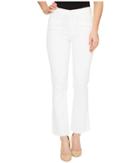 Paige Colette Crop Flare With Raw Hem In Optic White (optic White) Women's Jeans