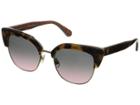 Kate Spade New York Karri/s (havana Pattern Green/gray Fuchsia Lens) Fashion Sunglasses