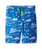 Janie And Jack Seaside Swim Trunks (toddler/little Kids/big Kids) (royal Blue Seaside Print) Boy's Swimwear