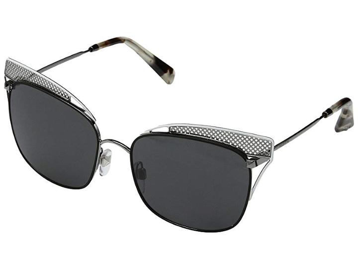 Valentino Va 2017 (gunmetal/white Browbar/grey) Fashion Sunglasses
