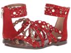 Sam Edelman Geren (candy Red Kid Suede Leather) Women's Sandals