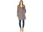 Cole Haan Taffeta Down Coat With Faux Fur Hood (carbon) Women's Coat