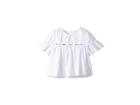 Maddie By Maddie Ziegler Woven Tee With Beading (big Kids) (white) Girl's T Shirt