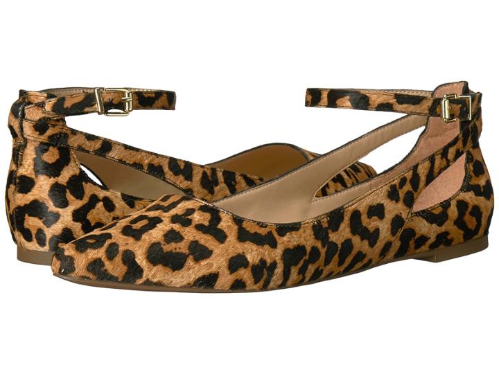 Franco Sarto Sylvia (camel Leopard Pony) Women's Dress Flat Shoes