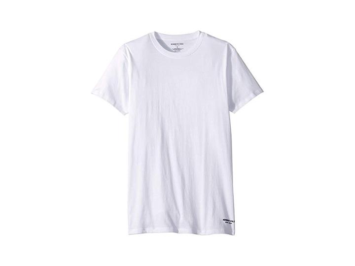 Kenneth Cole Reaction Slim Fit 3-pack Crew Neck Tee (white/white/white) Men's T Shirt