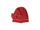 Mud Pie Oversize Knotted Bow Hat (infant) (red) Beanies