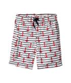 Hatley Kids Sea Anchors Boardshorts (toddler/little Kids/big Kids) (white) Boy's Swimwear