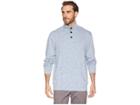 Mod-o-doc Mandalay 1/4 Button French Terry Pullover (blue) Men's Long Sleeve Pullover
