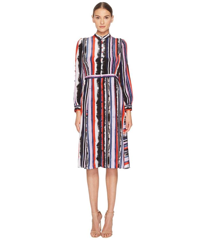 Prabal Gurung Multi Long Sleeve Dress (pink) Women's Dress