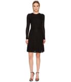 M Missoni Solid Knit Long Sleeve Dress (black) Women's Dress