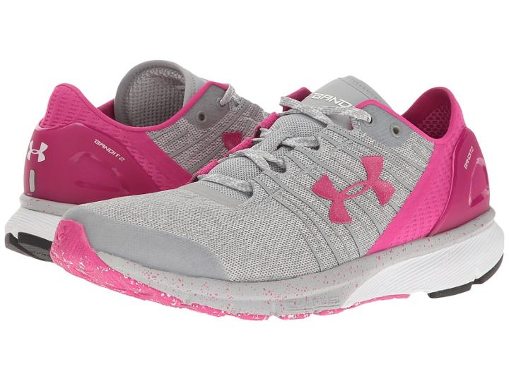 Under Armour Ua Charged Bandit 2 (overcast Gray/white/tropic Pink) Women's Running Shoes