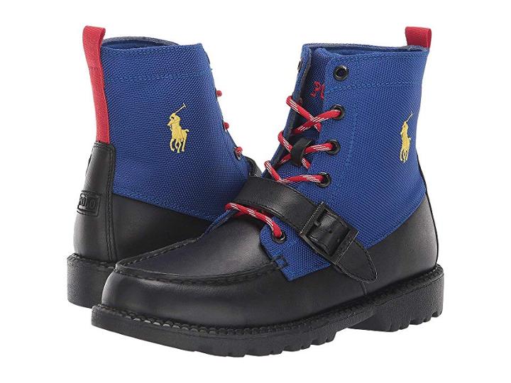 Polo Ralph Lauren Kids Ranger Hi Ii (big Kid) (black/royal) Kid's Shoes