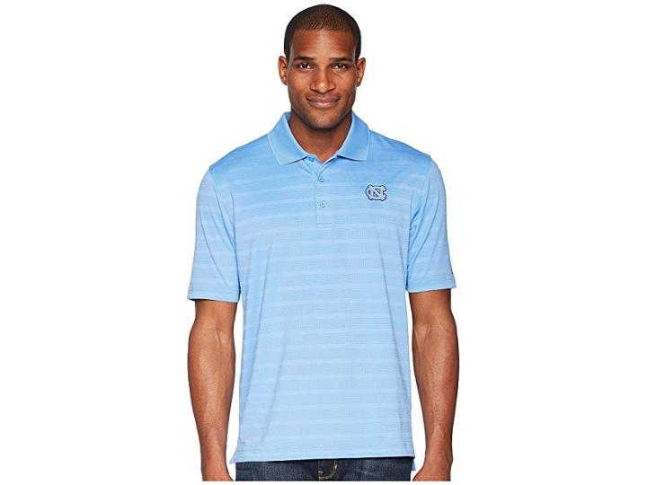 Champion College North Carolina Tar Heels Textured Solid Polo (light Blue) Men's Clothing
