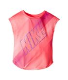 Nike Kids Wave Gradient Modern Tee (toddler) (racer Pink) Girl's T Shirt