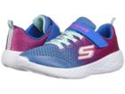 Skechers Kids Go Run 600 (little Kid/big Kid) (blue/neon Pink) Girl's Shoes