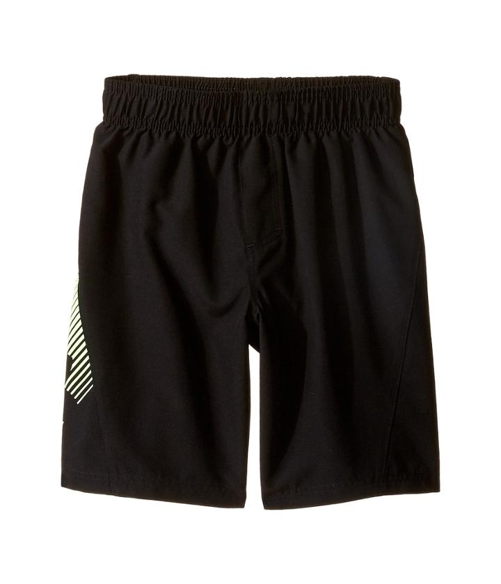 Under Armour Kids Slash Volley (little Kids/big Kids) (black) Boy's Shorts