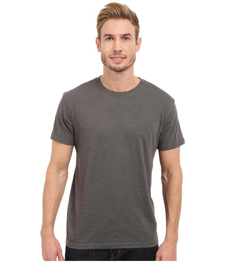 Prana Prana(r) Crew Tee (charcoal Heather) Men's Short Sleeve Pullover