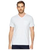 Calvin Klein All Over Stripe Pocket T-shirt (clear Sky Combo) Men's T Shirt