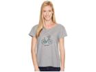 Life Is Good Heart Basket Breezy Tee (heather Gray) Women's T Shirt