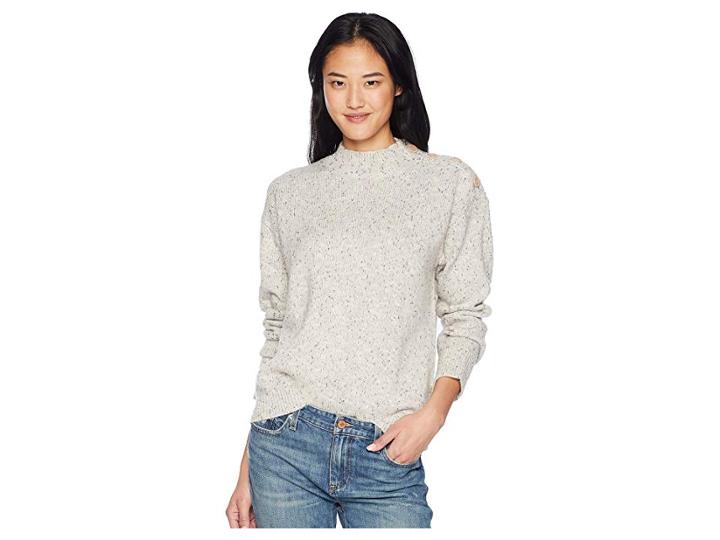 Sanctuary Jasper Buttoned Sweater (heather Sterling) Women's Sweater