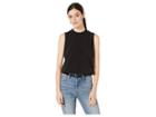 Tommy Hilfiger Ruffle Neck Woven Top (black) Women's Clothing