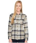 The North Face Long Sleeve Willow Creek Flannel (tnf Light Grey Heather Plaid) Women's Long Sleeve Button Up