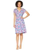 Joules Finola Jersey Dress With Elasticated Waist (sky Blue Ditsy) Women's Dress