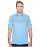 Under Armour Golf Coolswitch Graphic Polo (mako Blue Light Heather/academy Overcast Gray) Men's Clothing