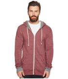 Alternative Rocky Color Blocked Hoodie (eco True Currant/eco Grey) Men's Clothing