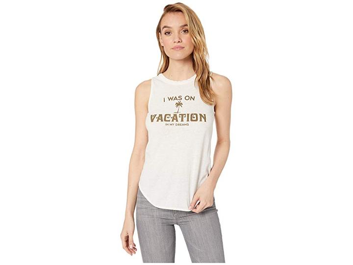 Chaser Vintage Jersey Basic Muscle Tank Evereve (bone) Women's Clothing