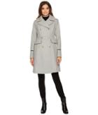 Vince Camuto Military Inspired Wool Coat N8201 (light Grey) Women's Coat