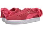 Puma Kids Suede Bow Jr (big Kid) (paradise Pink) Girls Shoes