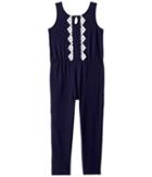 Janie And Jack Sleeveless Jumpsuit (toddler/little Kids/big Kids) (merchant Marine) Girl's Jumpsuit & Rompers One Piece