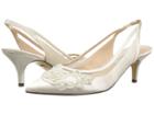 Nina Taela (ivory/ivory Satin Rose Applique) Women's 1-2 Inch Heel Shoes