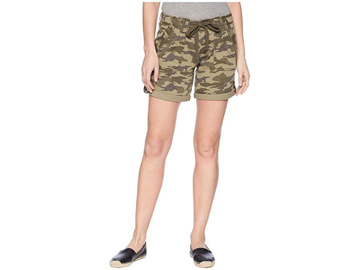 Jag Jeans Adeline Twill Shorts (drab Green Camo) Women's Shorts