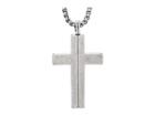 Steve Madden Splitting Cross Necklace With 18 Box Chain (silver 1) Necklace